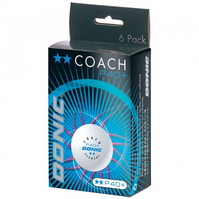 Donic Coach P40+ 2* Training Balls x6